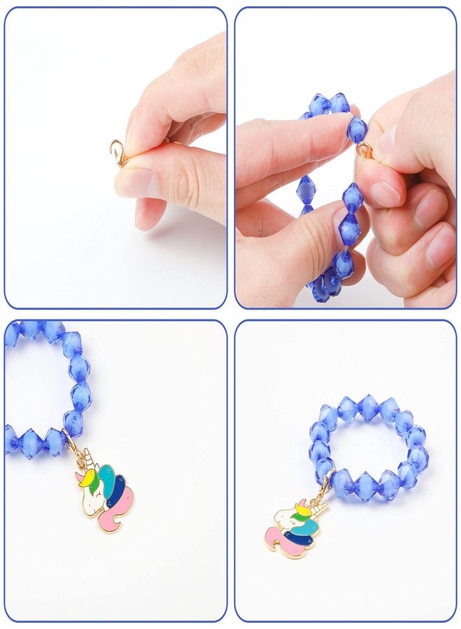 SOTOGO 55 Pieces Girls Bracelets Set Colorful Bracelets Princess Rainbow Unicorn Bracelet Charm Beaded Dress up Party Favors Bracelet for Kids Girls - Image 4